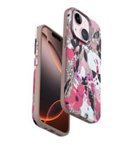 Onegif Apple İphone 15 Flower Series Magsafe Kapak - Pembe