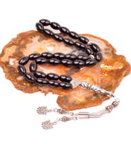 Büyük Boy Obsidyen Taşı Tesbih (8*10,5 mm)