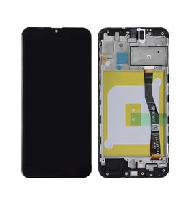 Samsung Galaxy M20 M205F ile Uyumlu Oled Ekran Dokunmatik Çıtalı (Siyah)
