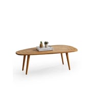 FAVdecor Sweet Masif Doğal Ahşap Orta Sehpa, Modern Masif Orta Sehpa (Meşe)