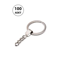 100 Adet Çelik Anahtarlık Halkası