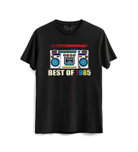 Vintage 1985 Best Of tape Siyah Tshirt
