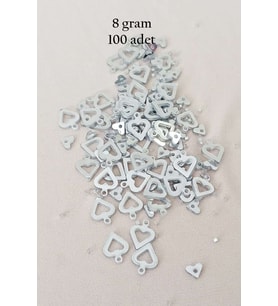 Oya Abiye Bileklik Kolye Pleksi Metalik Plastik Pul Gümüş Renk 8 gram 100 adet - BNC511