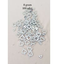 Oya Abiye Bileklik Kolye Pleksi Metalik Plastik Pul Gümüş Renk 8 gram 100 adet - BNC511