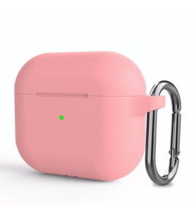 Microsonic Apple AirPods 3 Askılı Mat Silikon Kılıf Pembe