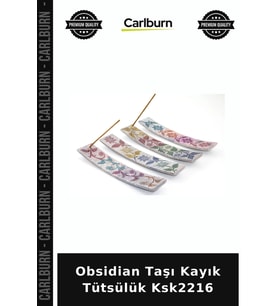 Özel Üretim Doğal Taş Tütsüluk Dekoratif Ev Aksesuarı Obsidian Taşı Kayık Tütsülük Ksk2216