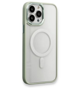 iPhone 14 Pro Max Kılıf Room Magneticsafe Silikon - Su Yeşili