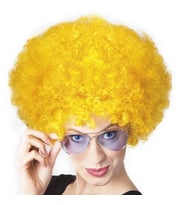 Mey İthalat® Sarı Renk Kıvırcık Afro Bonus Peruk