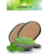 Lionesse Spa Masaj Etkili Ramie İkili Duş Kesesi (R-407) (Kahverengi)