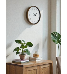 36 Cm Kahverengi Sade Dekoratif Duvar Saati (Standart)