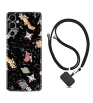 Tecno Pova 4 Kılıf Silikon Boyun Askılı İpli Desenli Silikon Planet Animals 1771