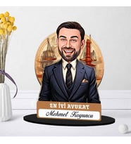 Kişiye Özel Erkek Avukata Hediye Karikatürlü Biblo