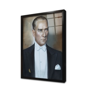 Atatürk Çerçeveli Cam Tablo
