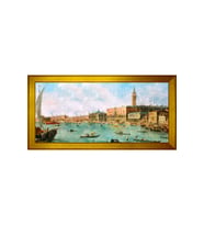 Manzara Temalı Kanvas Tablo 50 x 70 cm Gold Çerçeve