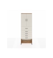 Arges Dolap 3 Raflı 5 Çekmeceli 2 Kapaklı 88x30x243 Çam-Aytaşı