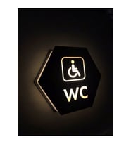 Honeycomb Serisi Işıklı Engelli Wc Yönlendirme Tabelası