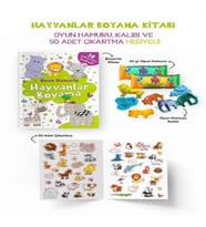 Hayvanlar Boyama Kitabı - Oyun Hamurlu - 3 Yaş +