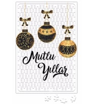 Mutlu Yıllar Noel Topları Puzzle 240 Parça Yapboz