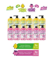 MİSS BULAŞIK DETERJANI (LMN+LMN Y)x3+(BUB+BUB Y)x3 1L+1Lx6