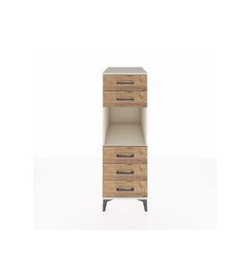 Kronos Dolap Tek Raflı 5 Çekmeceli 44x59x134 Aytaşı-Çam