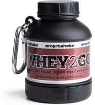 Whey2Go Siyah Protein Tozu Saklama Kabı 50 g - BPA İçermeyen Çalkalayıcı Şişe Hunisi, Whey Protein Tozu + Protein Shakes için 110 ml, DC Comics Batman Erkekler için Hediyeler (Siyah)