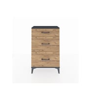 Arges Komodin 3 Çekmeceli 60x30x96 Antrasit-Çam