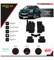 PEUGEOT 2008 2013-2020 3D HAVUZLU PASPAS   (Siyah - Beyaz)