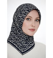Soft Pamuk Eşarp-90 X 90 -06099 (Lacivert)