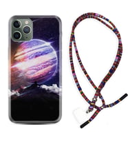 Apple iPhone 11 12 13 14 Pro Max Kılıf Boyun Asklı Rasta Silikon Super Planet 1797