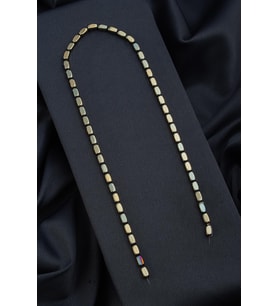 Hematit Doğal Taş Parlak Antik Sarı Dikdörtgen Kesim 4x8mm Dizi [AA]