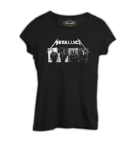 Metallica - Grup Elemanları Wall Siyah Kadın Tshirt
