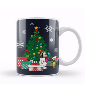 Touche Turtle And Dum Dum Around The Christmas Tree Kupa Bardak Porselen