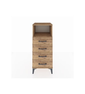 Hyperion Komodin Tek Raflı 4 Çekmeceli 44x44x106 Çam-Çam