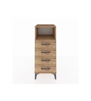 Hyperion Komodin Tek Raflı 4 Çekmeceli 44x44x106 Çam-Çam