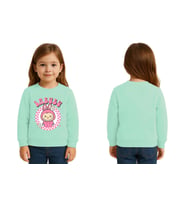 Unisex Labubu Baskılı Çocuk Swaetshirt 3 İplik Şardonlu (Mint Yeşili)