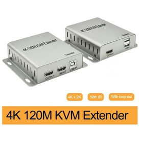 Sensei 4K-120M CAT5E/CAT6 2XUSB+IR 120 Metre 4K HDMI KVM Extender