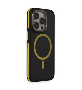 Joko  İphone 14 Pro Max Kılıf Rky Magsafe Kapak - Siyah-sarı