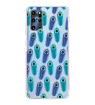 PrintiFy Samsung Galaxy S20 Plus ile Uyumlu 1mm Slim Fit Nazar Boncuğu 4 Baskılı Şeffaf  Kılıf