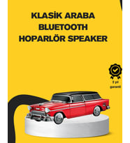 Northcity Vintage Tasarımlı LED Işıklı Bluetooth Hoparlör 10W - Taşınabilir Stereo Ses, TWS ve FM Radyo