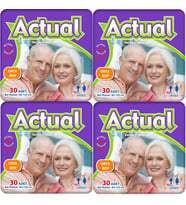 Actual Yetişkin Bezi Bel Bantlı M - Medium - Orta 120 Adet (4PK*30)