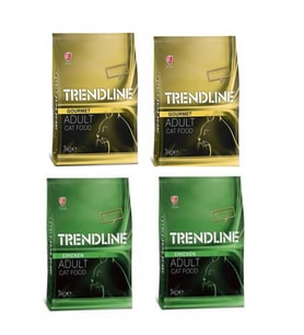 Trendline Sterilised Tavuklu Kisir Kedi Mamasi 1 Kg 4'lü Set