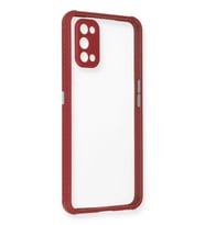 Pilelistore   Realme 7 Pro Kılıf Miami Şeffaf Silikon - Fuşya