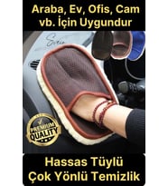 Premium Hassas Araba Yıkama Eldiveni Yünlü Oto Çizmez Dış Yüzey Araç Yıkama Süngeri Nano Teknoloji