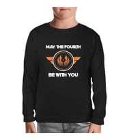 May the Fourth with Universe Symbol Siyah Çocuk Sweatshirt