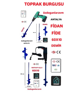 Toprak Burgusu Matkap Ucu 60X10 Cm