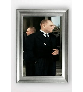 Gümüş Çerçeveli Atatürk Tablo cv723