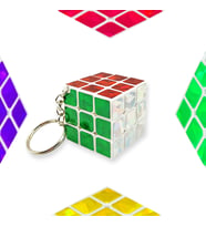 Metalik Zeka Küpü Mini Anahtarlık (sabır Küpü) 3,5x3,5 cm Anahtarlık - 1 Adet