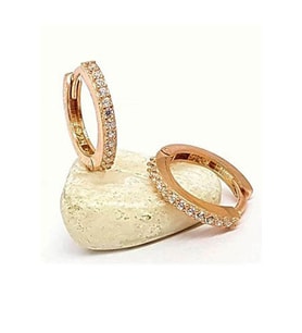 rose gold gümüş halka küpe