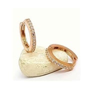 rose gold gümüş halka küpe