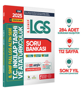 8.Sınıf Full LGS Altın Seri (FULAS) İNKILAP TARİHİ MEB Çıkmış Soru Bankası Modüler Seti Çözümlü